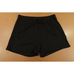 Real Essentials Womens Size Large Black Pull On 3.5" Inseam Lounge Shorts New